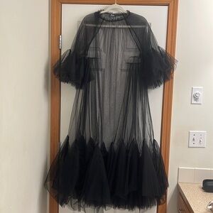 Maeve by Anthropologie sheer black tulle dress, one size fits most